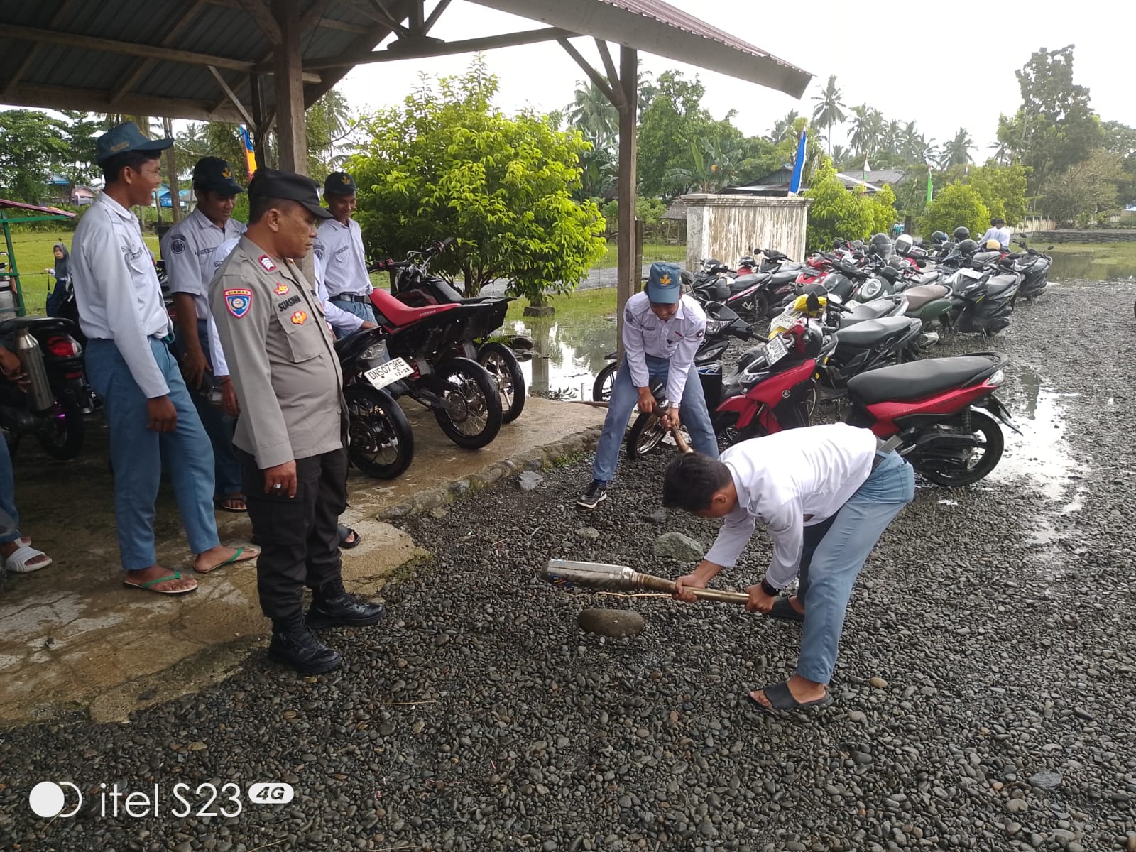 Razia Knalpot Brong di Toili Barat Sasar Sekolah, Polisi Amankan 9 Knalpot Racing Milik Pelajar