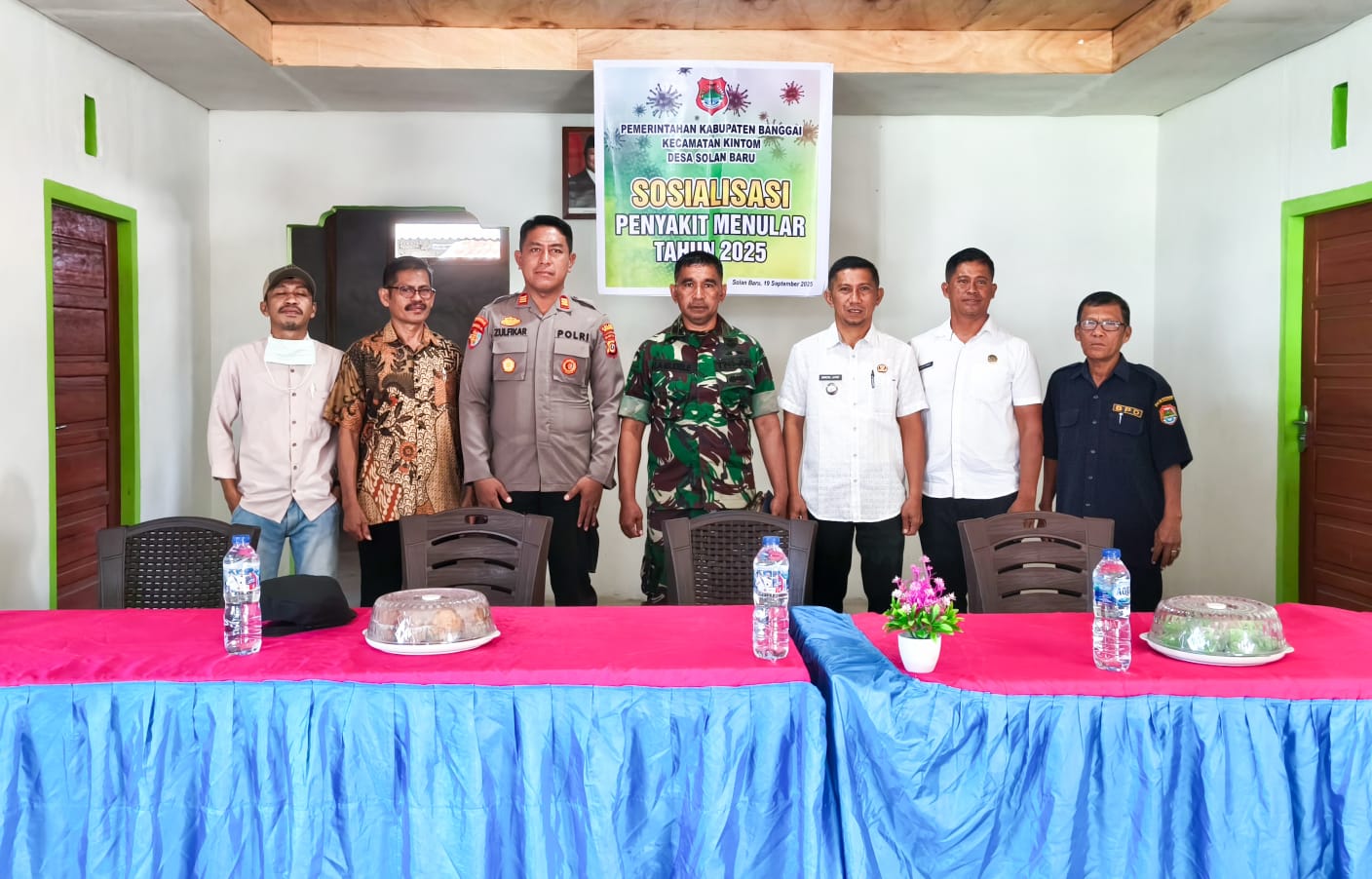 Kapolsek Kintom Jadi Pemateri Bahaya Narkoba dan Penyakit Menular ke Warga Desa Solan Baru