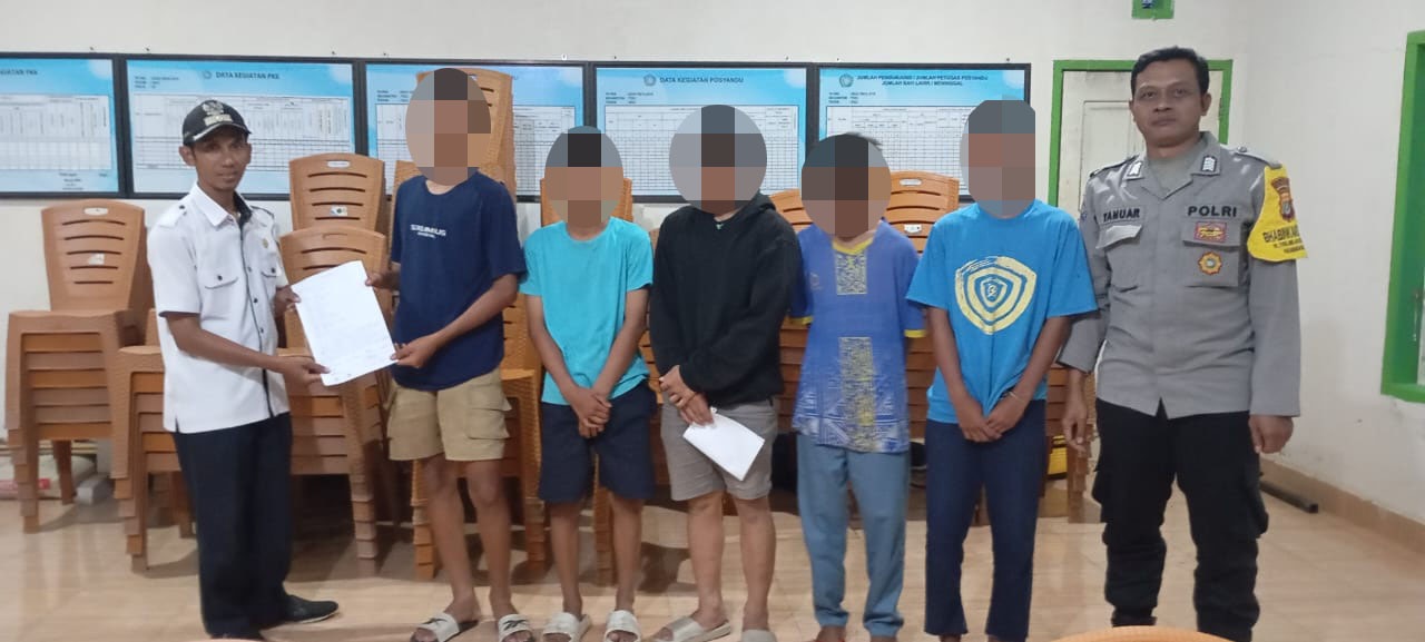Lima Bocah Diduga Membobol Kios, Bhabinkamtibmas Polsek Toili Lakukan Mediasi