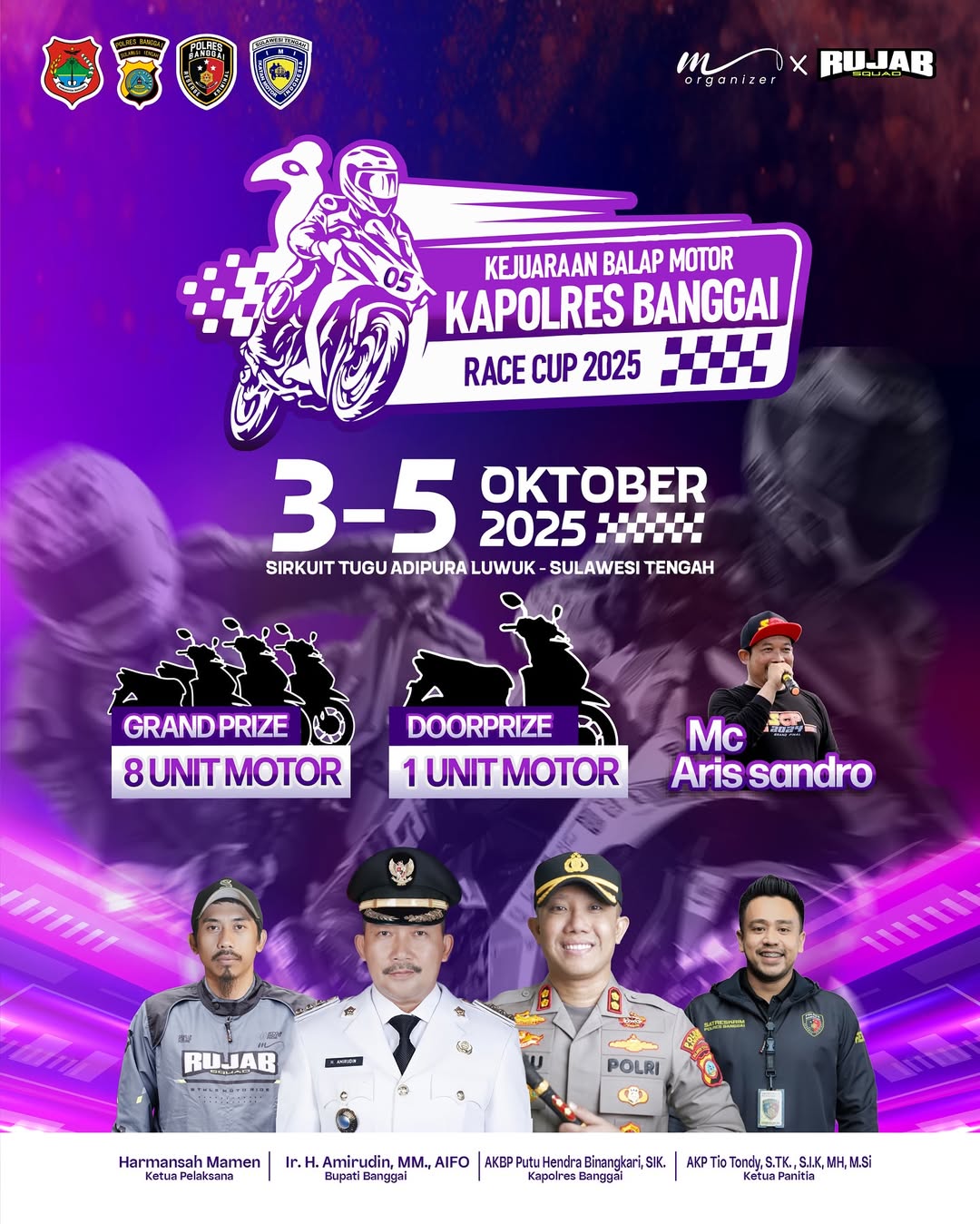 Jelang Road Race Kapolres Banggai 2025, Sejumlah Persiapan Dimatangkan Termasuk Pengamanan