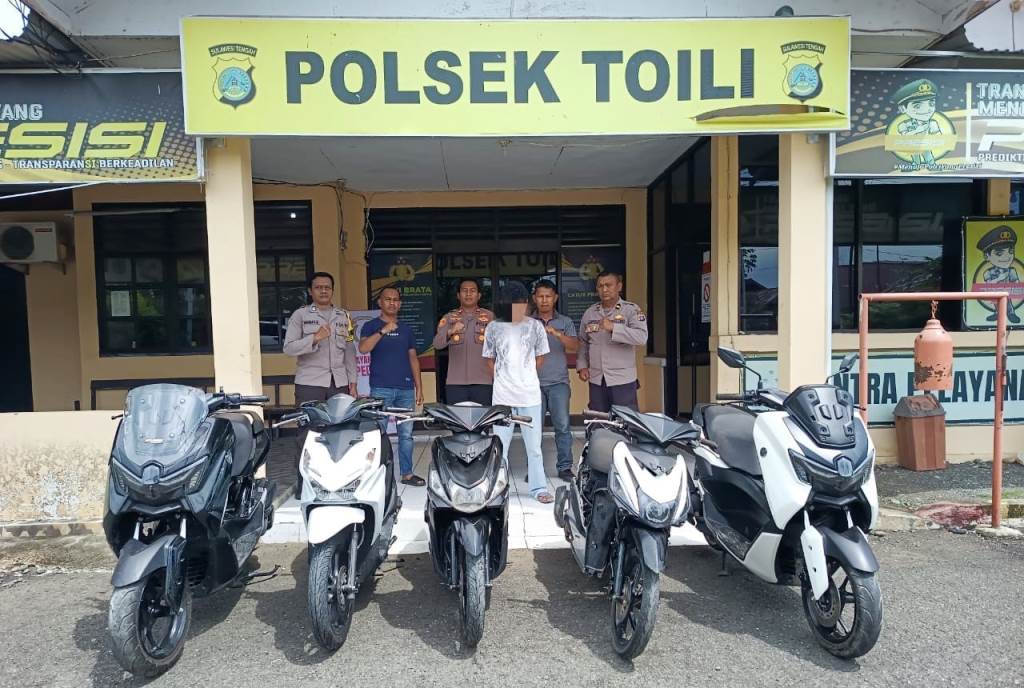 Polisi Bongkar Sindikat Curanmor di Dataran Toili, Amankan 6 Motor Hasil Curian