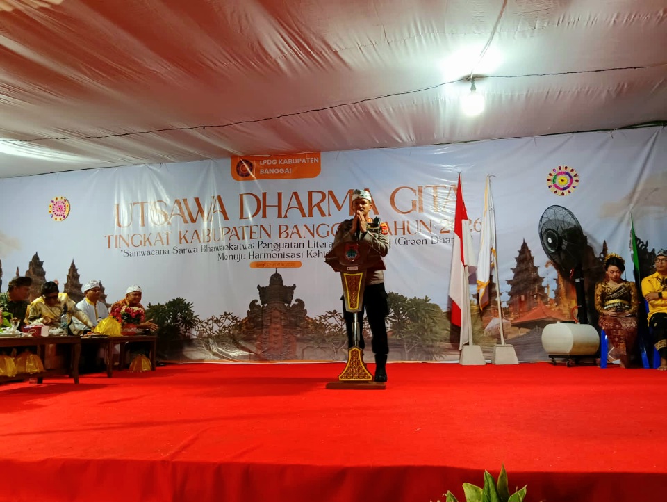 Kapolres Banggai Hadiri Pembukaan Utsawa Dharma Gita, Titip Pesan Kamtibmas dan Toleransi