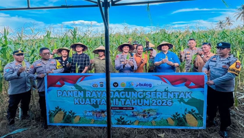 Polres Banggai Panen Raya Jagung, Kapolres Apresiasi Petani Toili Dukung Swasembada Pangan