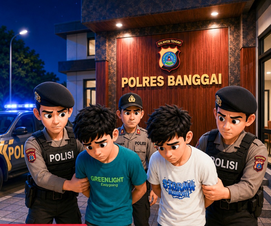 Polisi Amankan Dua Remaja Terduga Pelaku Penggeroyokan di Kota Luwuk
