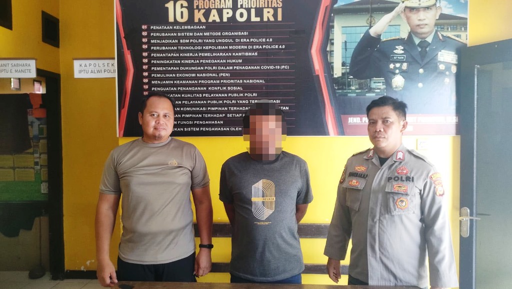 Polsek Bualemo Amankan Pria Terkait Narkoba di Longkoga Timur