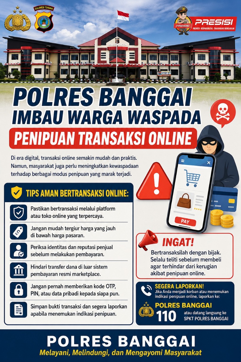 Polres Banggai Imbau Warga Waspada Penipuan Transaksi Online