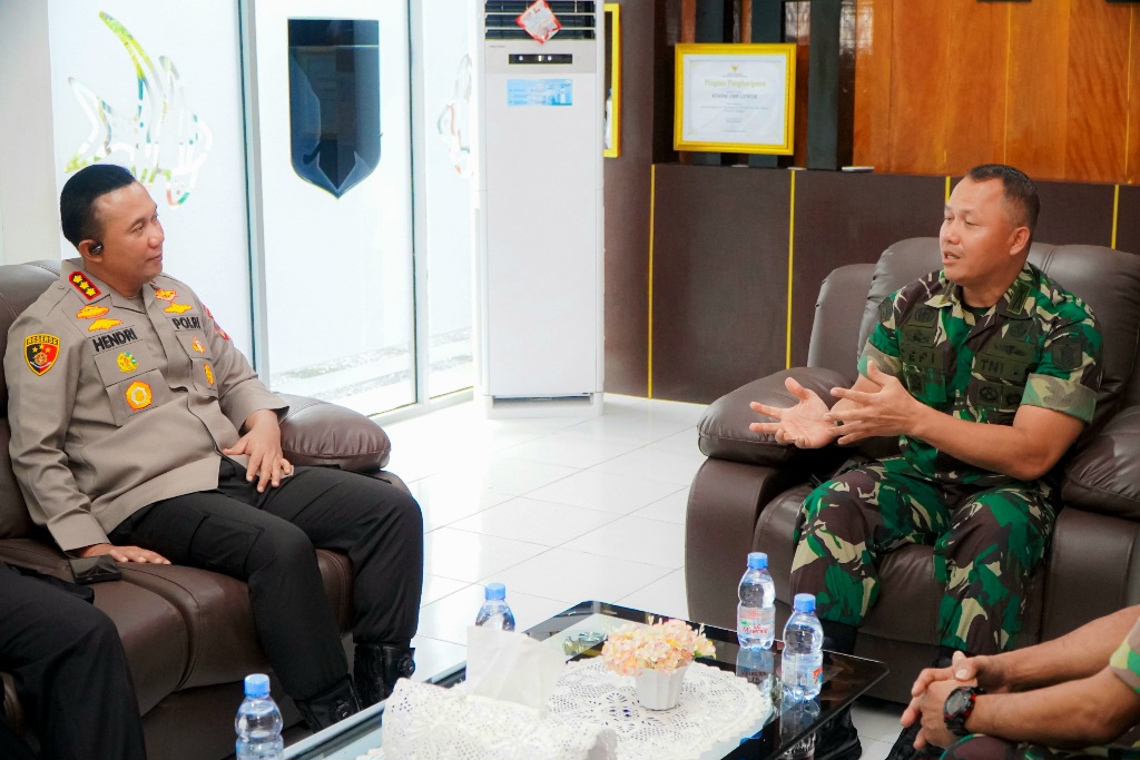 Dua Institusi Bersinergi, Kapolresta Banggai Sambangi Makodim 1308 LB