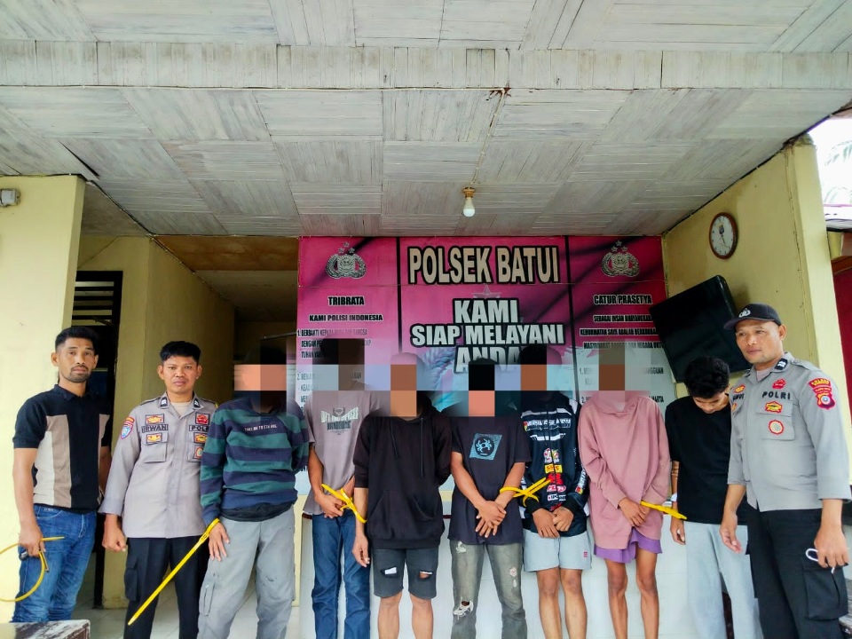 Polsek Batui Bekuk Tujuh Pelaku Pencurian Bahan Bangunan di Toko 99, Kerugian Korban Capai Rp20 Juta
