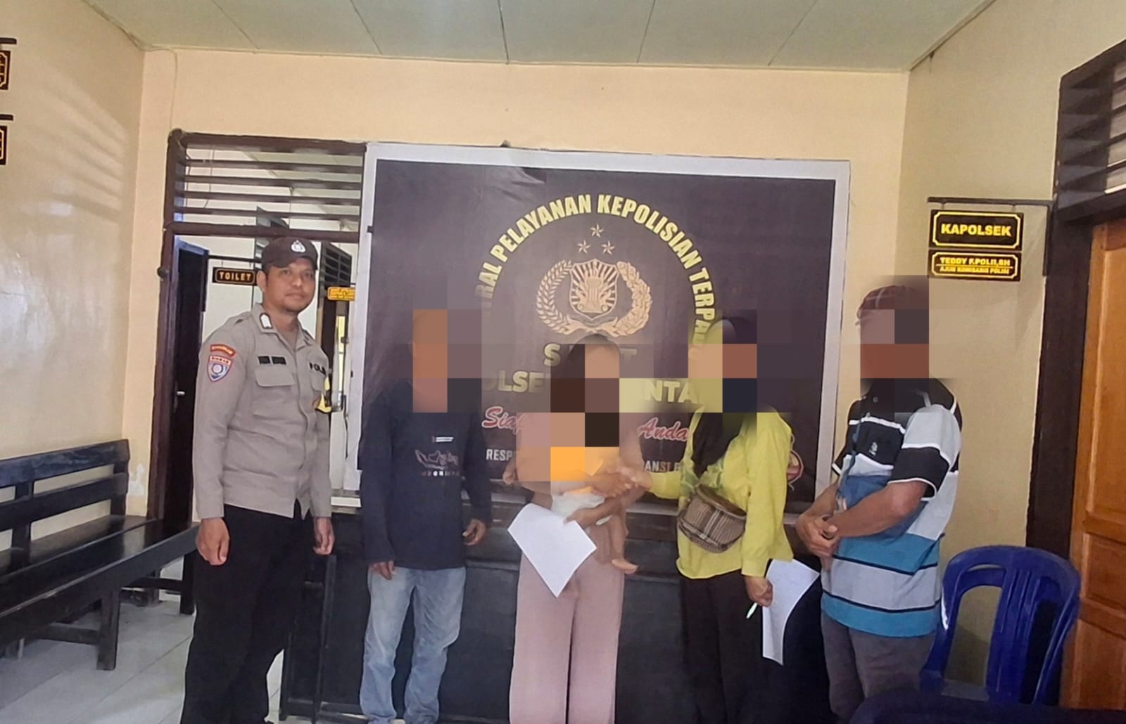 Polsek Balantak Tuntaskan Kasus Pengancaman Lewat Medsos dengan Mediasi
