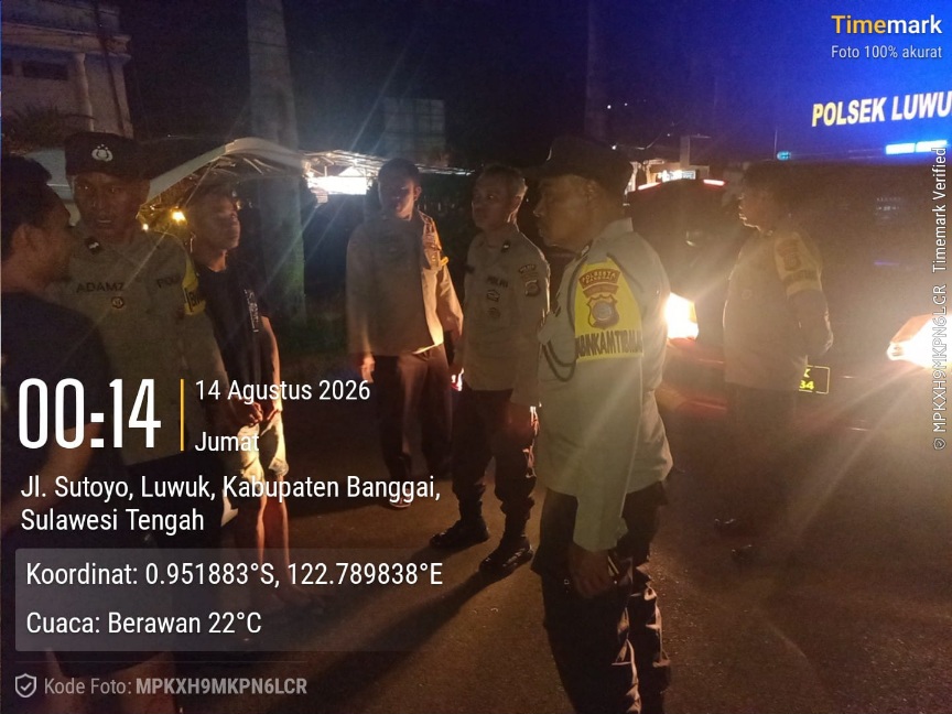 Lapor Via 110, Polsek Luwuk Bubarkan Kelompok Warga Putar Musik Keras-keras di Jalan